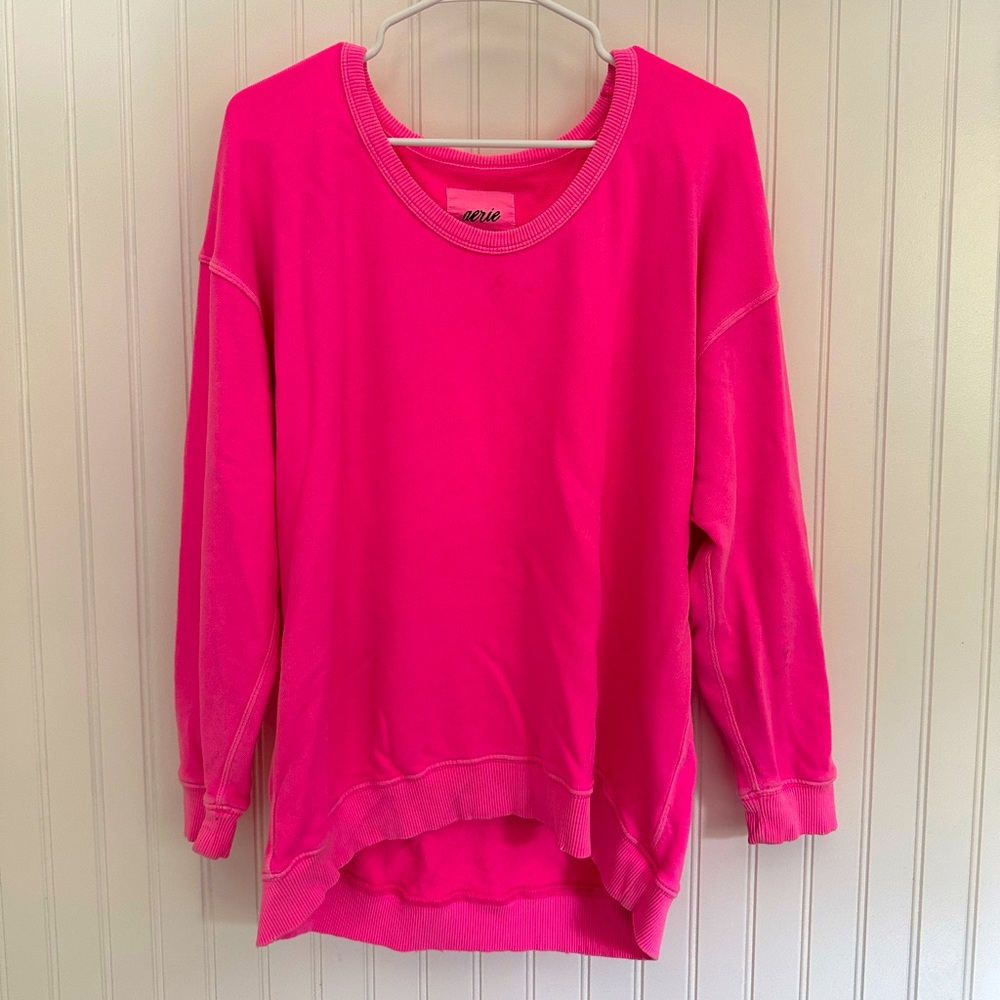 Oversized Aerie off-the-shoulder crewneck